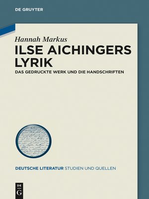 cover image of Ilse Aichingers Lyrik